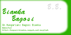 bianka bagosi business card